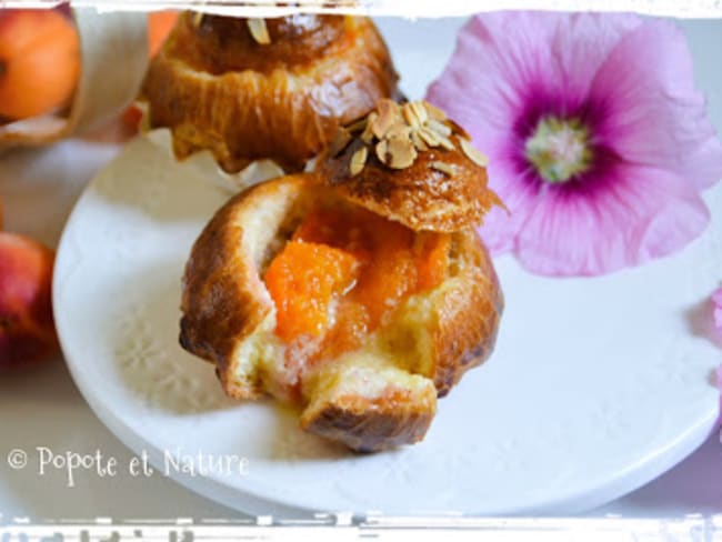 Briochettes parisiennes aux abricots confits et à la crème d'amandes maison