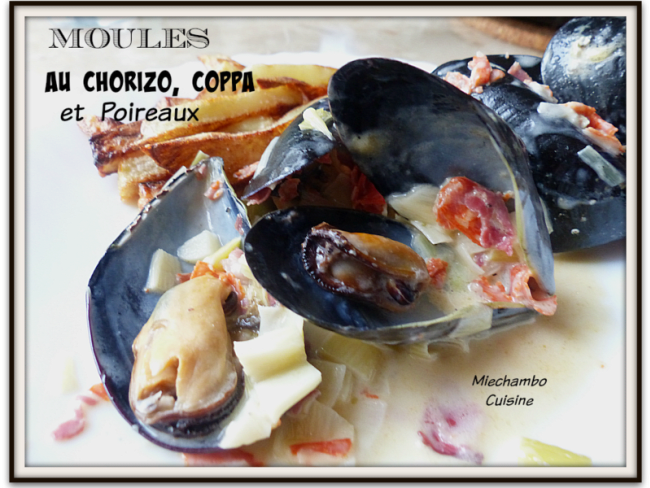 Moules au chorizo, coppa et poireaux : rapide et délicieux