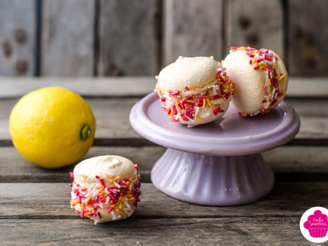 Macarons glacés au citron