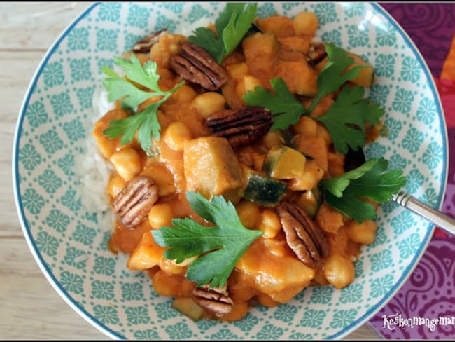 Curry de pois chiches végétalien