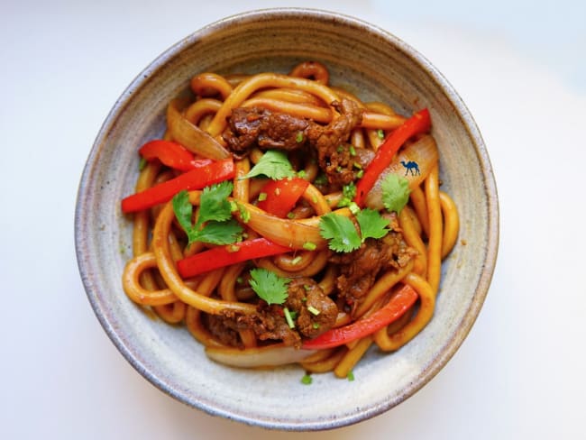 Udons Sautés au Boeuf Satay