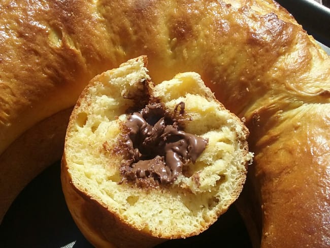 Brioche au fromage blanc roulée au nutella