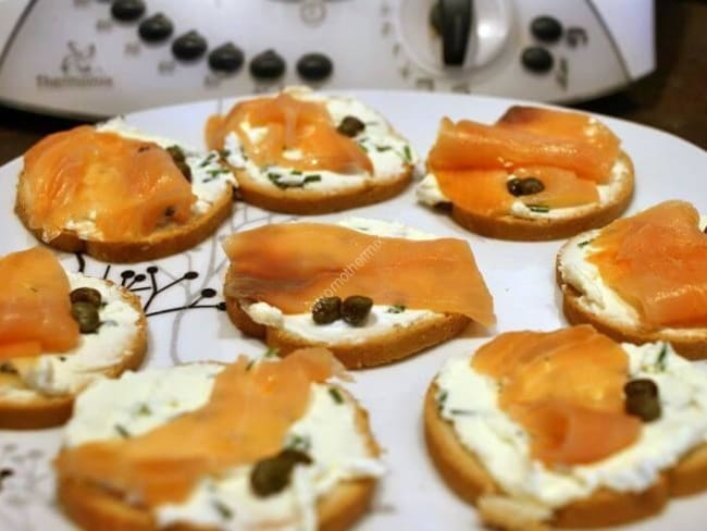 Toast saumon fromage frais au thermomix facile et rapide