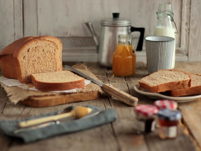 Pain de mie avec de la farine d’épeautre