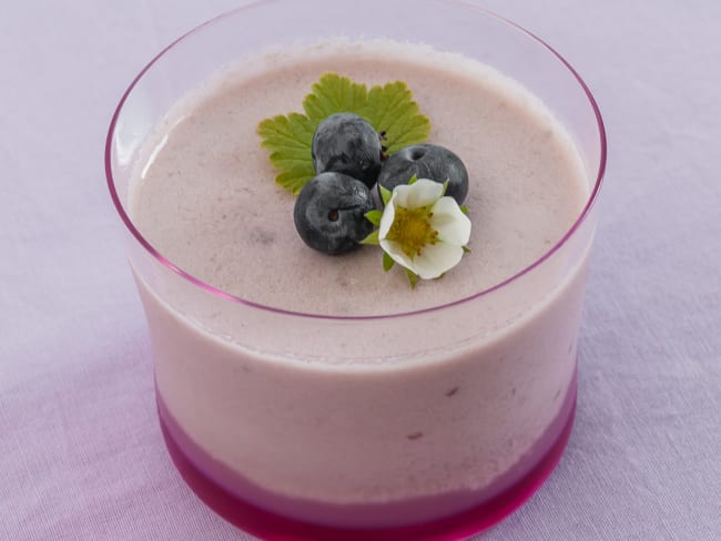 Panna cotta au cassis