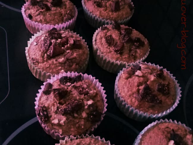 Muffins light flocons d'avoine fruits secs