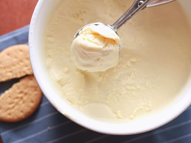 Glace vanille sans sorbetière