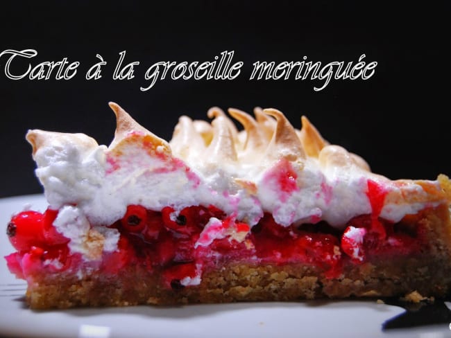 Tarte aux groseilles meringuée