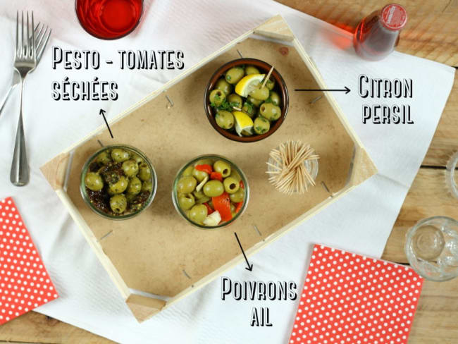 Trio d'olives pour l'apéro