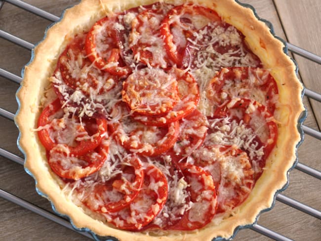 Tarte tomates fromage de chèvre coppa