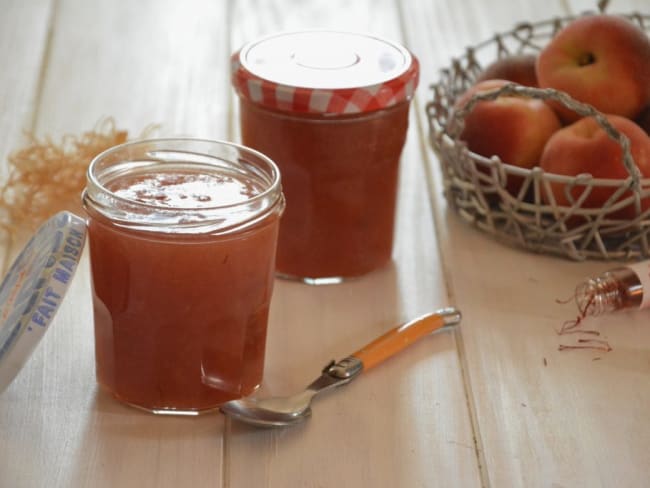 Confiture de pêches aux safran