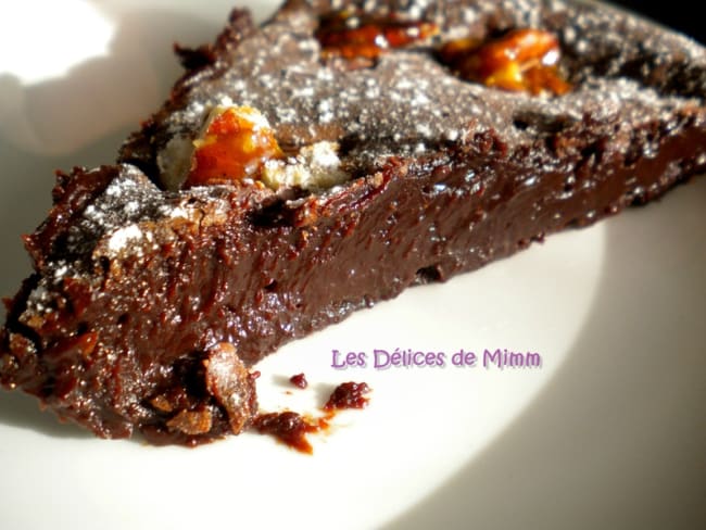 Fondant au chocolat et aux noix de pécan caramélisées