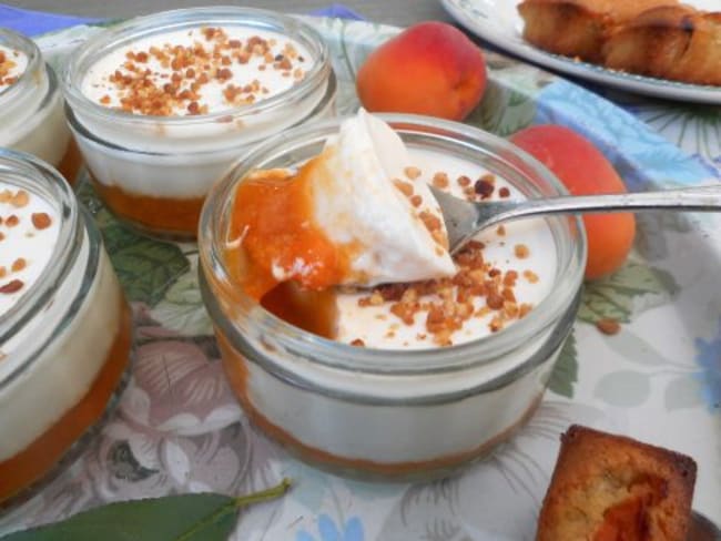 Pannacotta à l’amande et aux abricots miellés