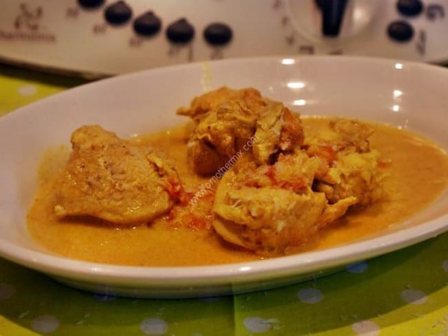 Blancs de poulet lait de coco et curry au thermomix facile et rapide