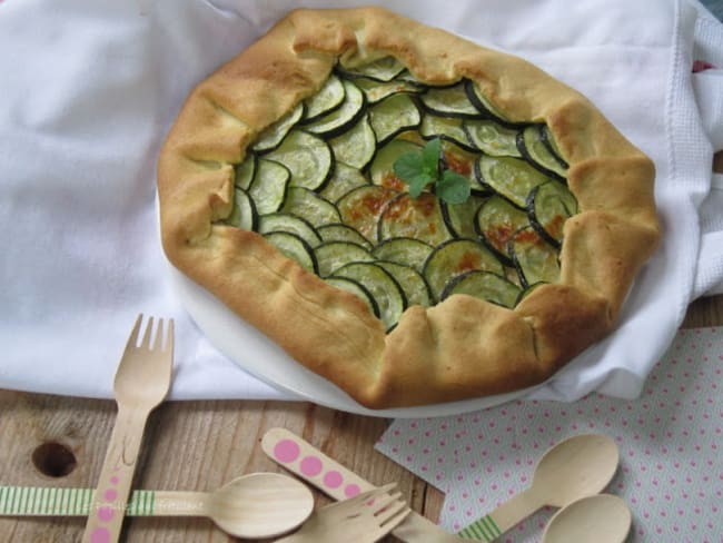 Tarte rustique aux courgettes