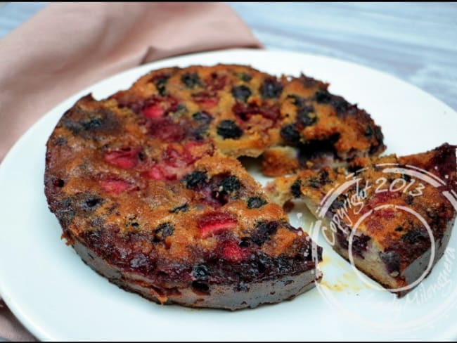 Moelleux aux amandes, fruits rouges ou fruits des bois