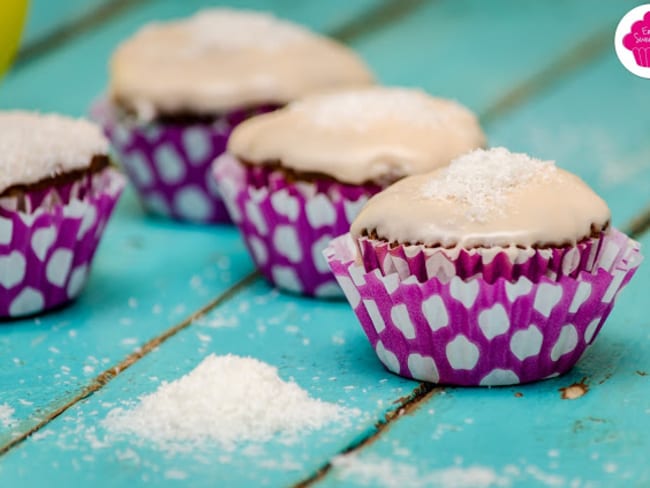 Muffins citron et noix de coco avec glaçage