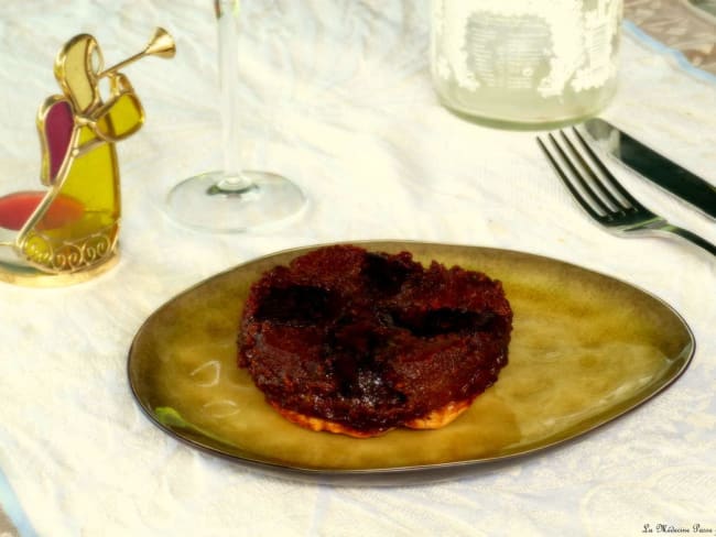 Tatin de pommes au foie gras façon Arnaud Delmontel