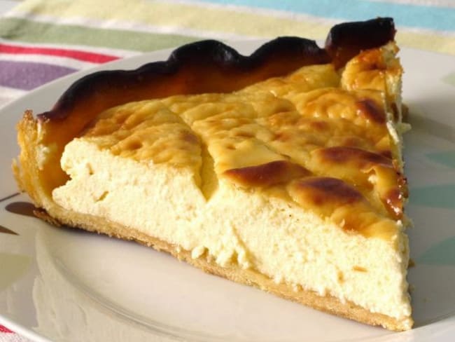 Tarte au fromage blanc, saveur vanille