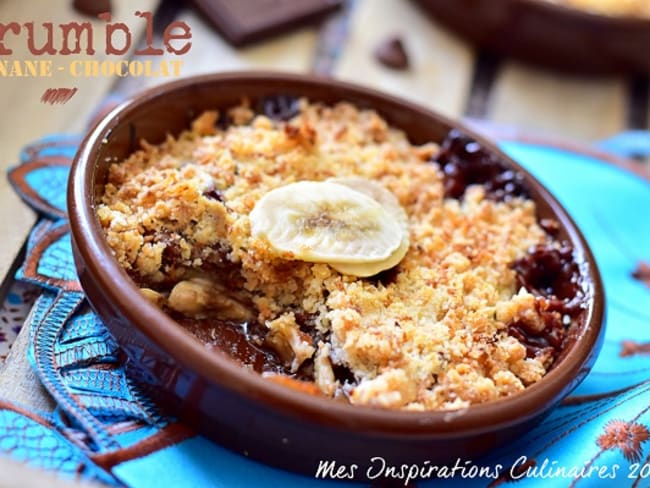 Crumble de Banane et chocolat