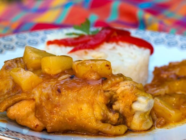 Poulet à l'ananas à la cubaine