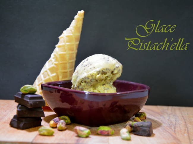 Glace Pistach'ella pistache et chocolat noir