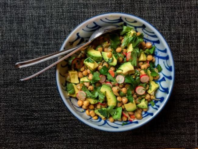 Salade de pois chiches à la coriandre