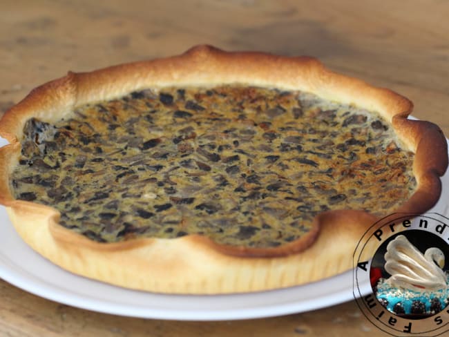 Quiche champignons fromage à l'ail aux escargots