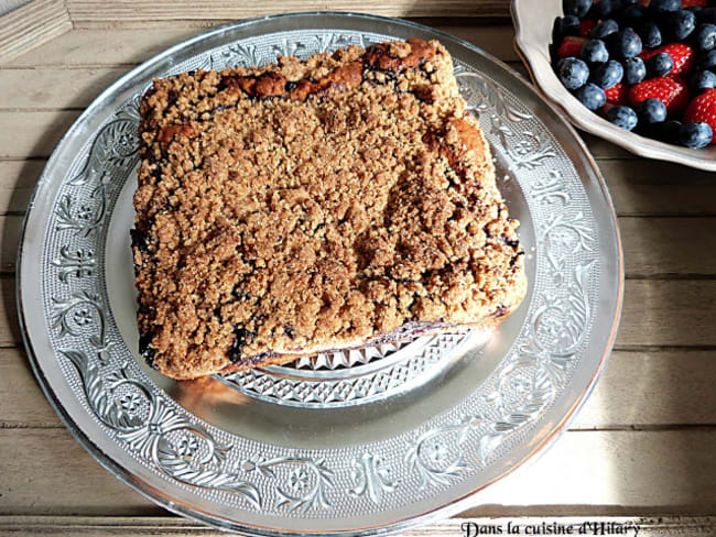 New-York style crumb cake aux myrtilles