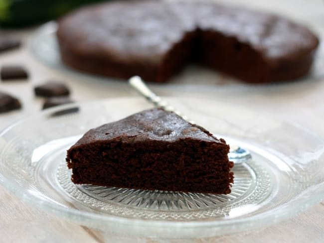 Gâteau au chocolat à la courgette sans beurre