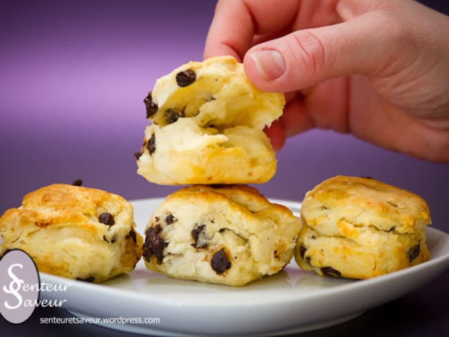 Scones aux pépites de chocolat