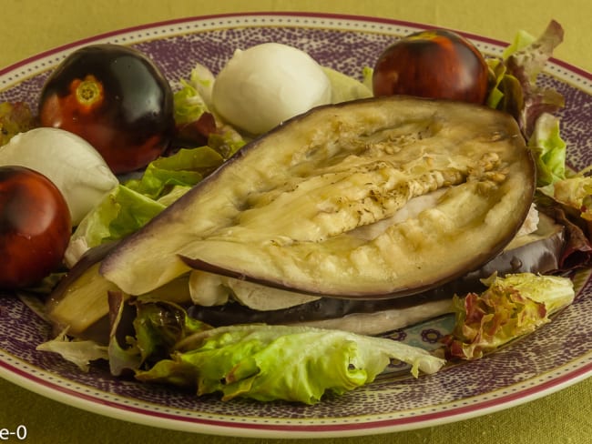 Millefeuille de poulet et aubergine