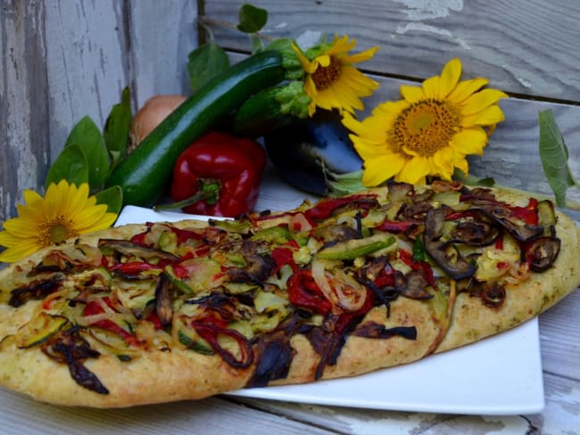 Focaccia aux légumes grillés