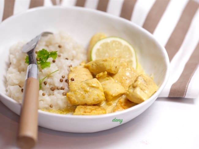 Filet de poulet au curry et citron vert