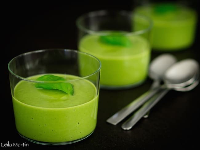 Gaspacho de courgettes au basilic bien frais