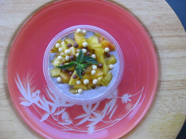 Verrine aux fruits frais et Oreo