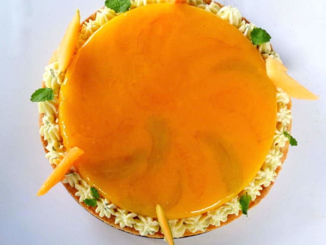 Tarte aux pêches royale