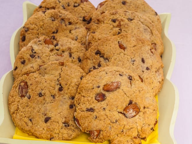 Cookies aux amandes et pépites de chocolat