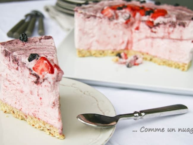 Entremet glacé aux fraises