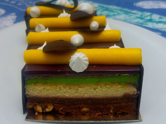 Entremet Figue noisette pistache citron