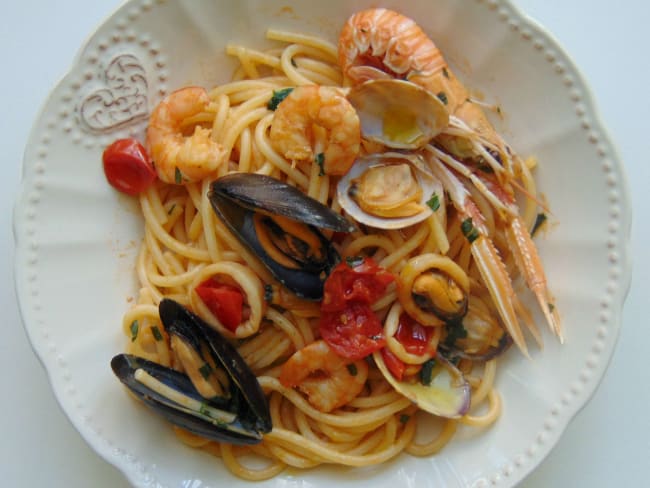 Spaghetti aux fruits de mer