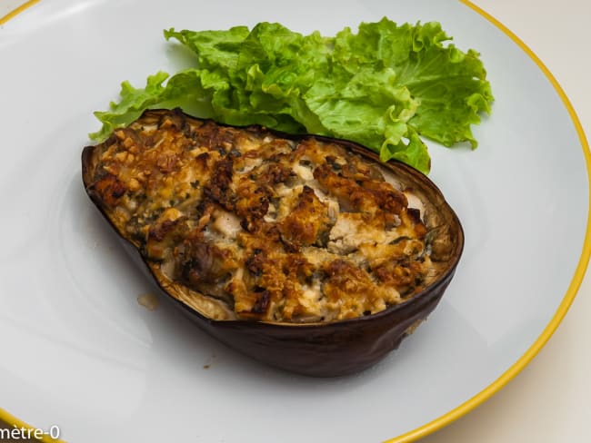 Aubergines farcies à la dinde et au pécorino