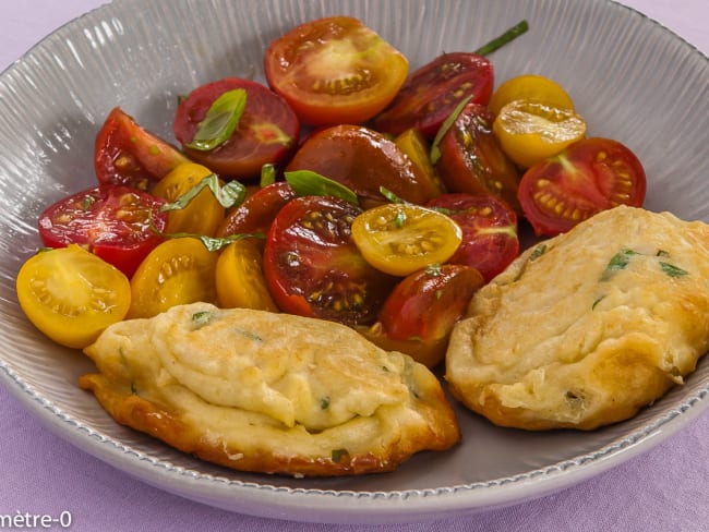 Beignets fritelle de ricotta aux tomates cerises