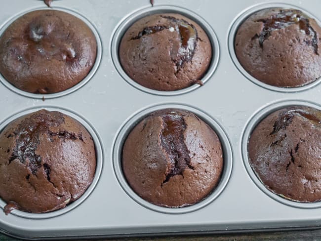 Fondant au chocolat aux framboises