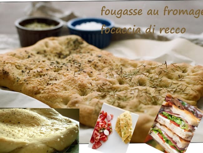 Fougasse au fromage, focaccia