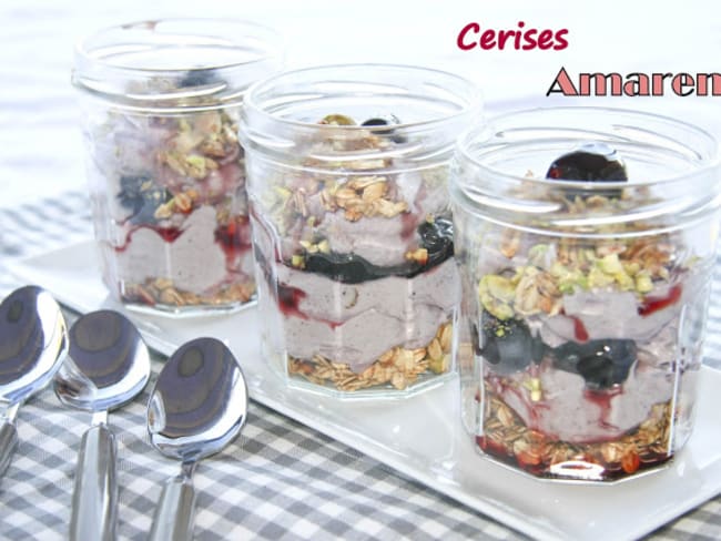 Trifles aux cerises Amarena et pistaches