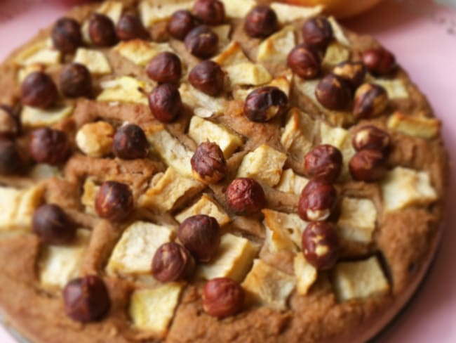 Gâteau pommes châtaignes et noisettes