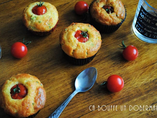 Muffins aux tomates cerises et chorizo (apéro dînatoire)