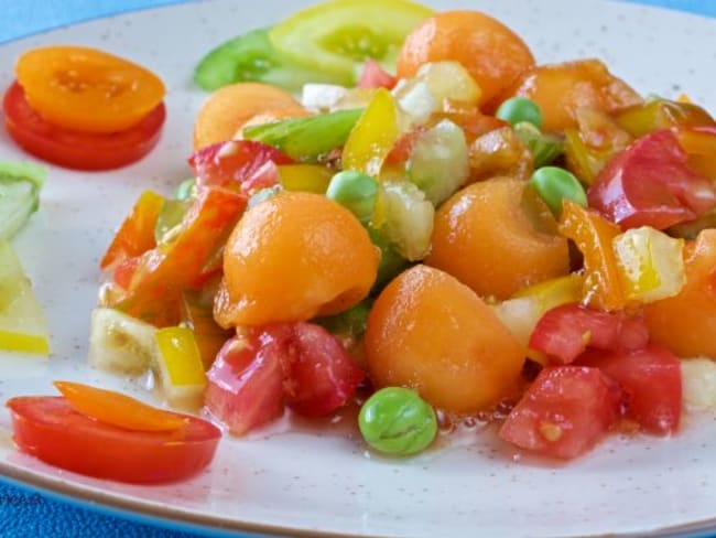 Une salade de tomates anciennes