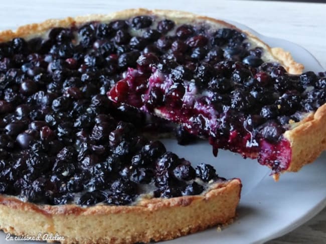 Tarte aux myrtilles d'Alsace à la pâte brisée sucrée